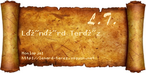 Lénárd Teréz névjegykártya